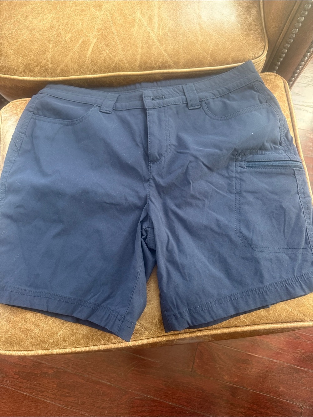 Eddie Bauer Navy Flat-Front Performance Shorts